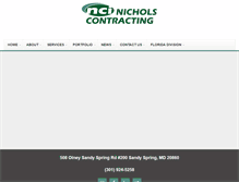 Tablet Screenshot of nicholscontracting.com
